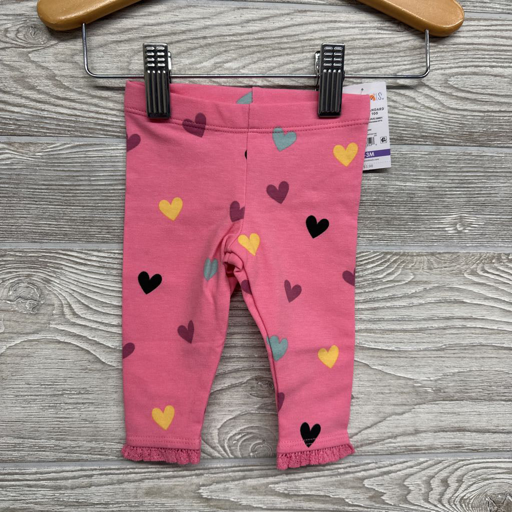 NEW Leggings Hearts 3-6m