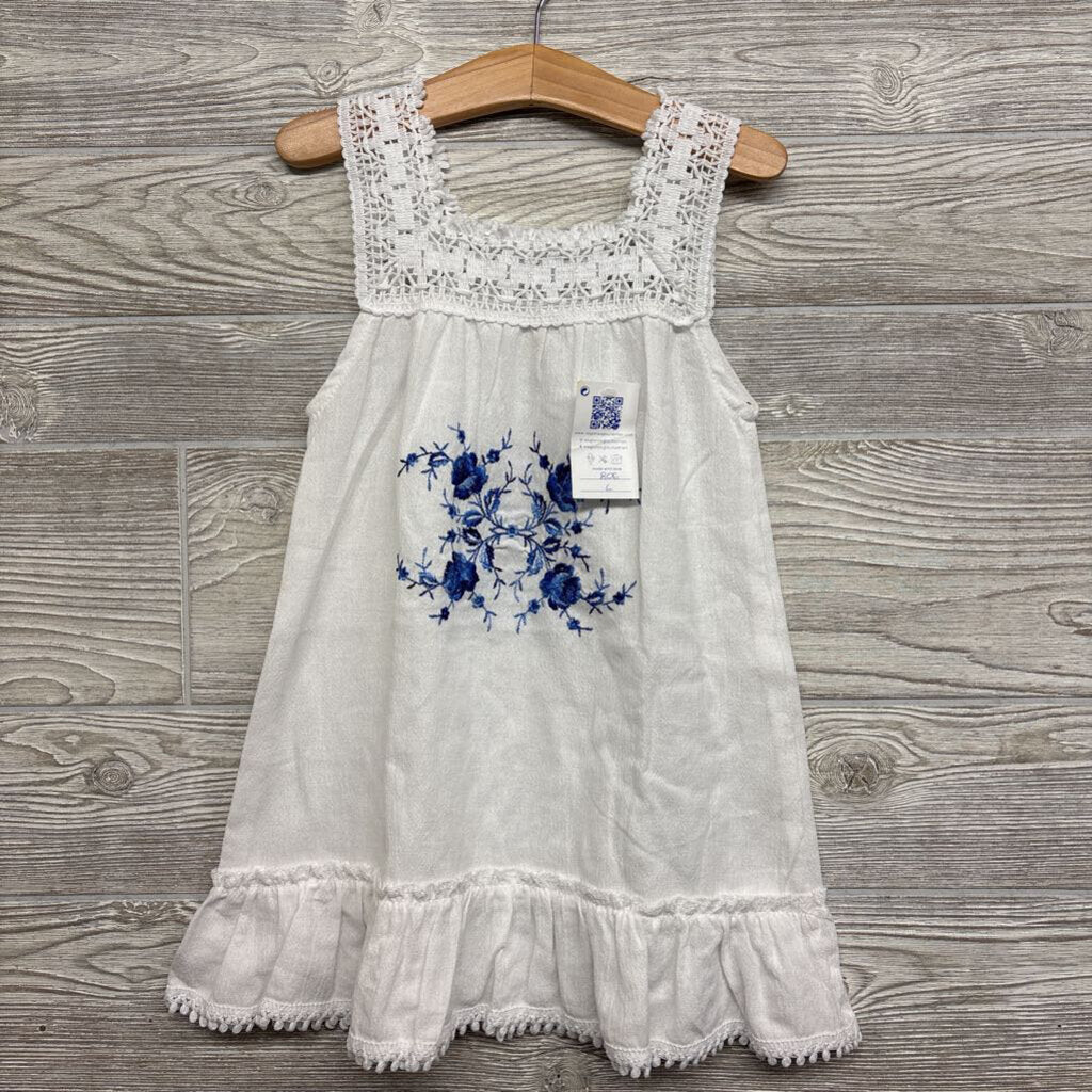 NEW Tank Dress Embroidered Flowers 5