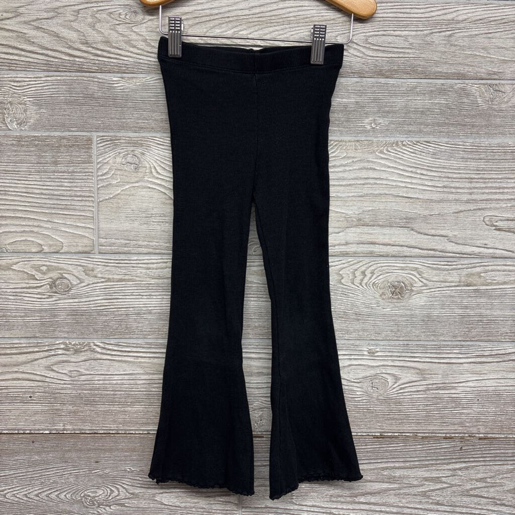 Ribbed Flare Pants Lettuce Trim 4