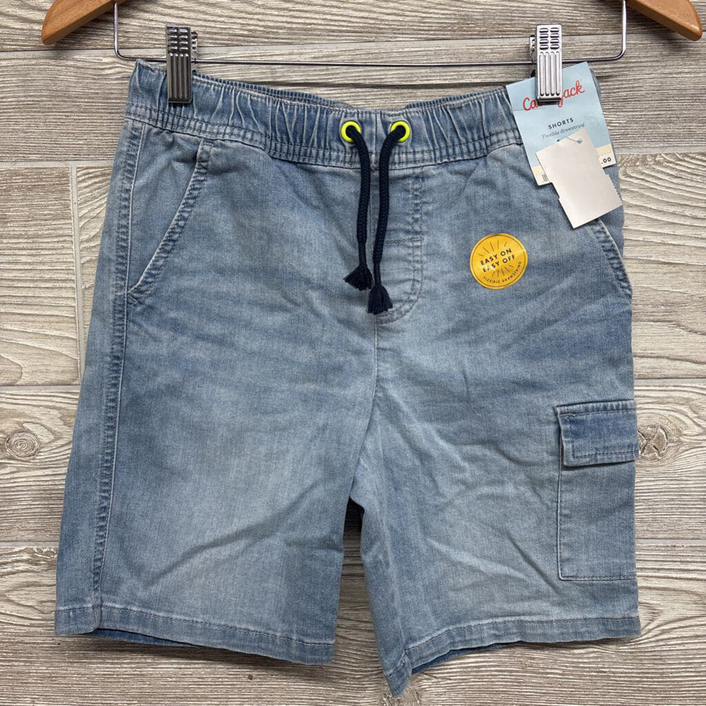 NEW Pull On Drawstring Cargo Shorts 8-10