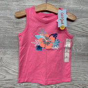 NEW Tank Top Flowers Glitter 2t