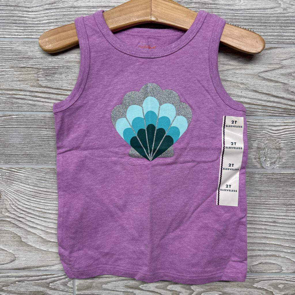 NEW Tank Top Glitter Sea Shell 2t