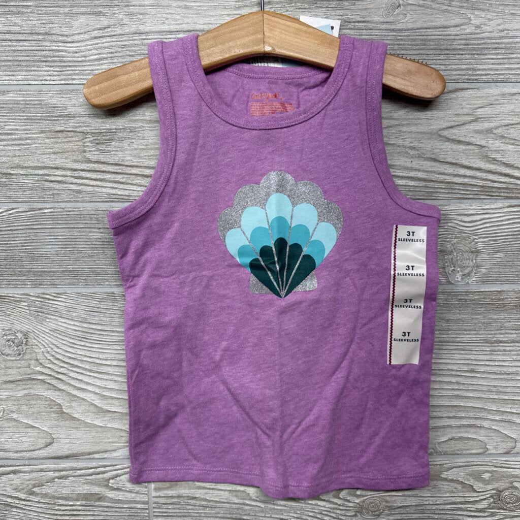 NEW Tank Top Glitter Sea Shell 3t