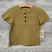 NEW Henley Shirt Textured Stripes 12m