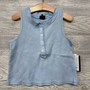 NEW Waffle Knit Tank Top Raw Trim 6-7