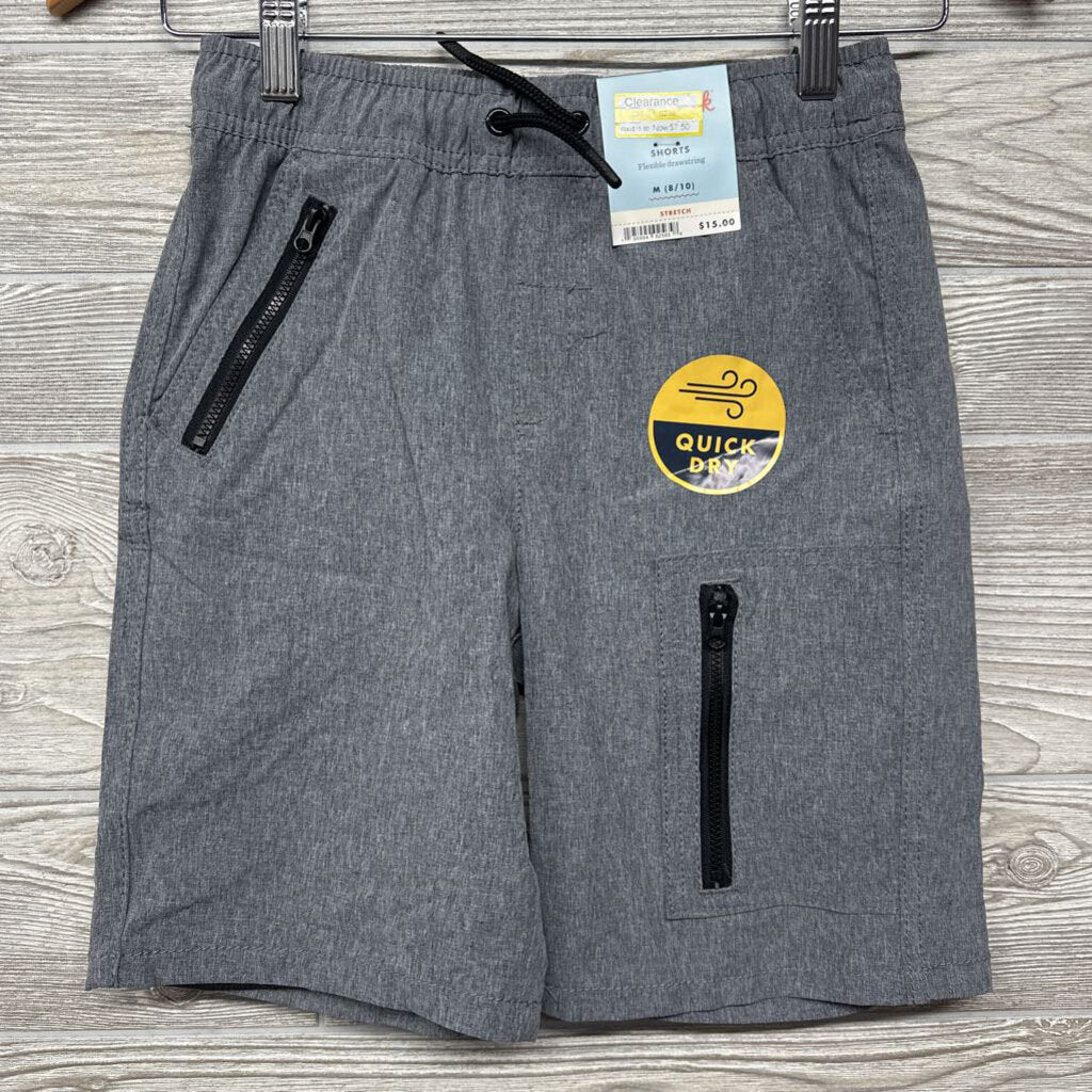 NEW Drawstring Performance Shorts Zipper Pockets 8-10