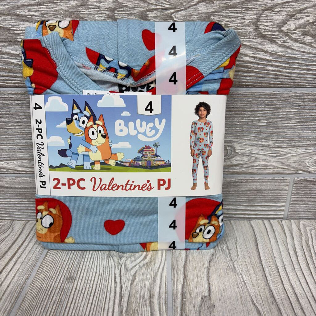 NEW 2 Pc LS Bamboo PJs Hearts 4