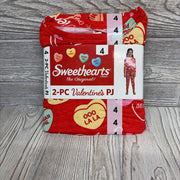 NEW 2 Pc LS Bamboo PJs Conversation Hearts 4
