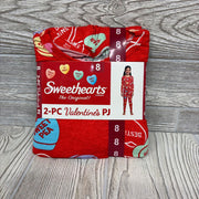 NEW 2 Pc LS Bamboo PJs Conversation Hearts 8