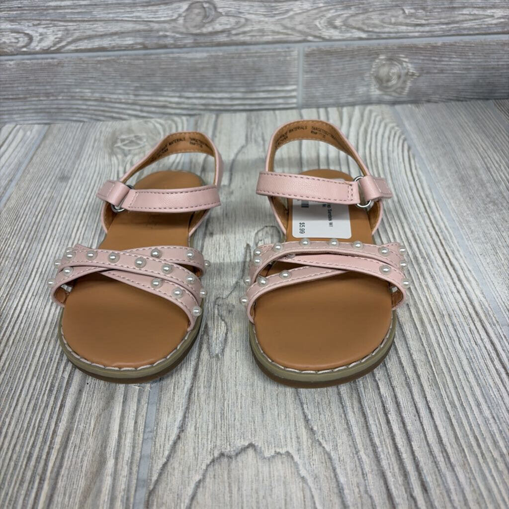 Strap Sandals W/ Pearls 8c