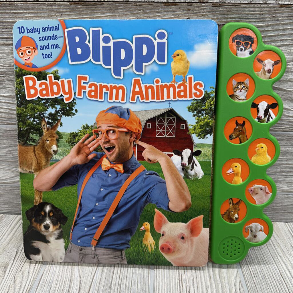 Blippi Baby Farm Animals Sound Book