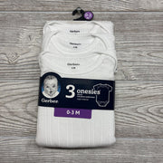 NEW 3 Pk Ribbed Onesies 0-3M