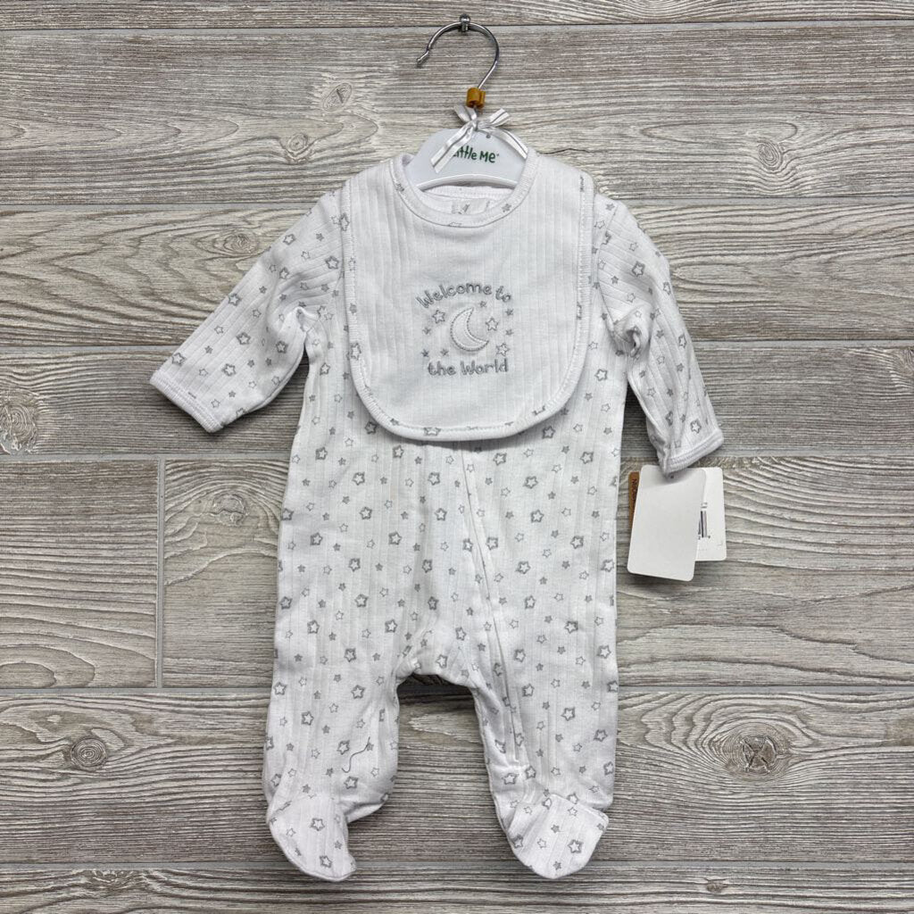 NEW Ribbed Outfit & Bib Welcome To The World