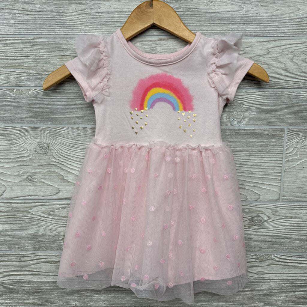 Tulle Dress Rainbow Hearts 3t