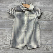 Seersucker Button Up Shorty Romper 6m