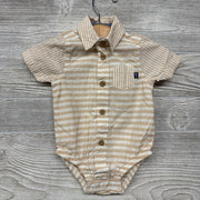 Button Up Bodysuit Stripes Chest Pocket 3m