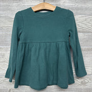 LS Ribbed Peplum Shirt 4t