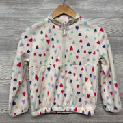 1/4 Zip Fleece Pullover Hearts 7-8