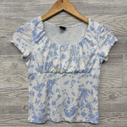 Ribbed Shirt Butterflies Flowers 10-12