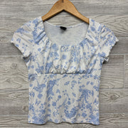 Ribbed Shirt Butterflies Flowers 10-12