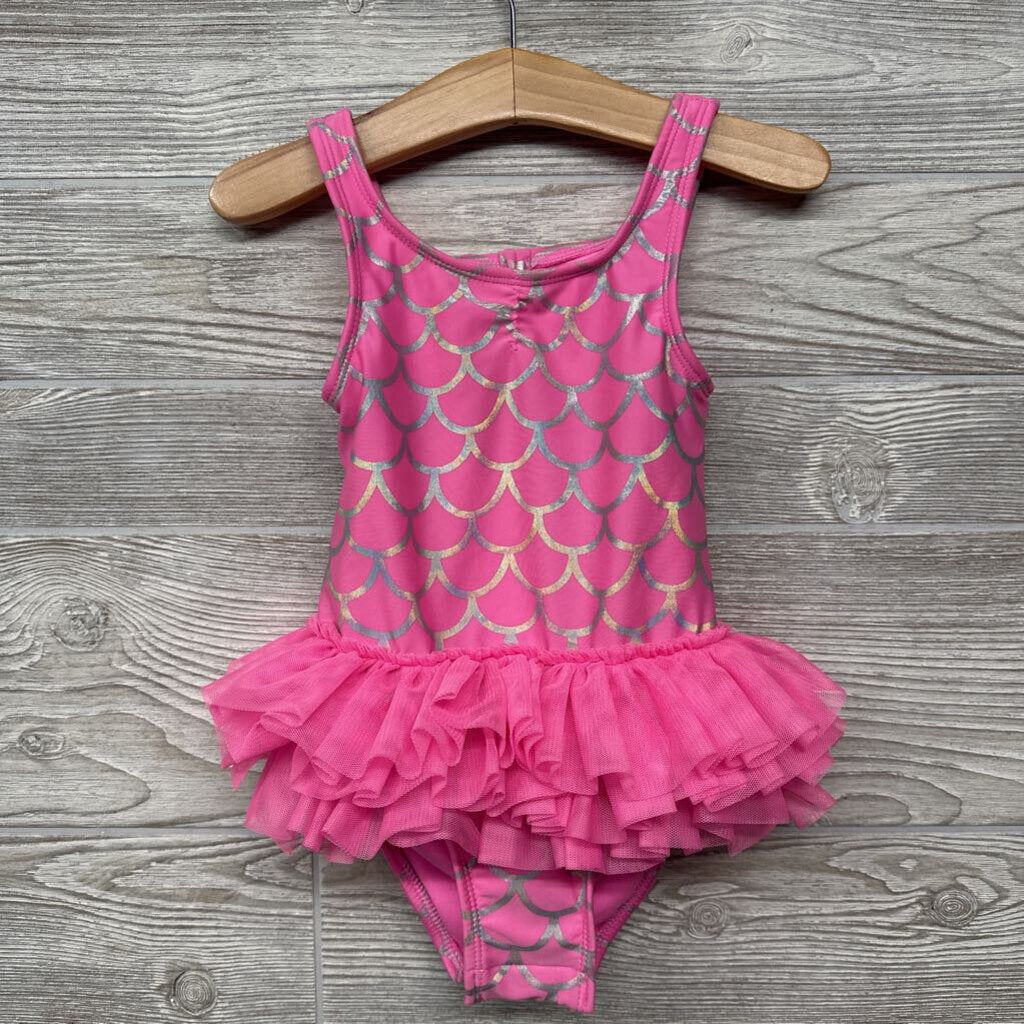 Tutu Swimsuit Metallic Scales 3t