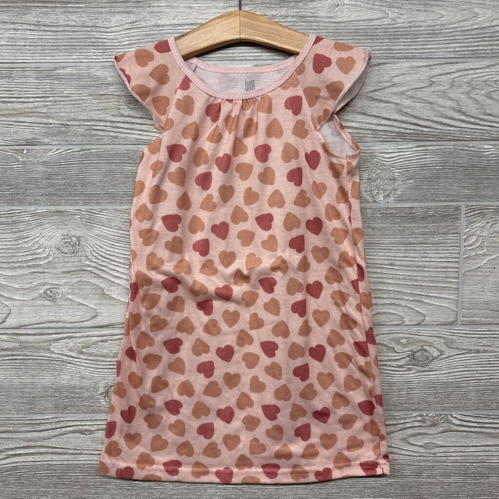 Flutter Sleeve PJ Gown Hearts 4t