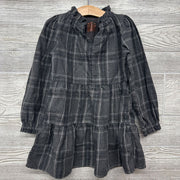 LS Plaid Dress V Cut 4-5