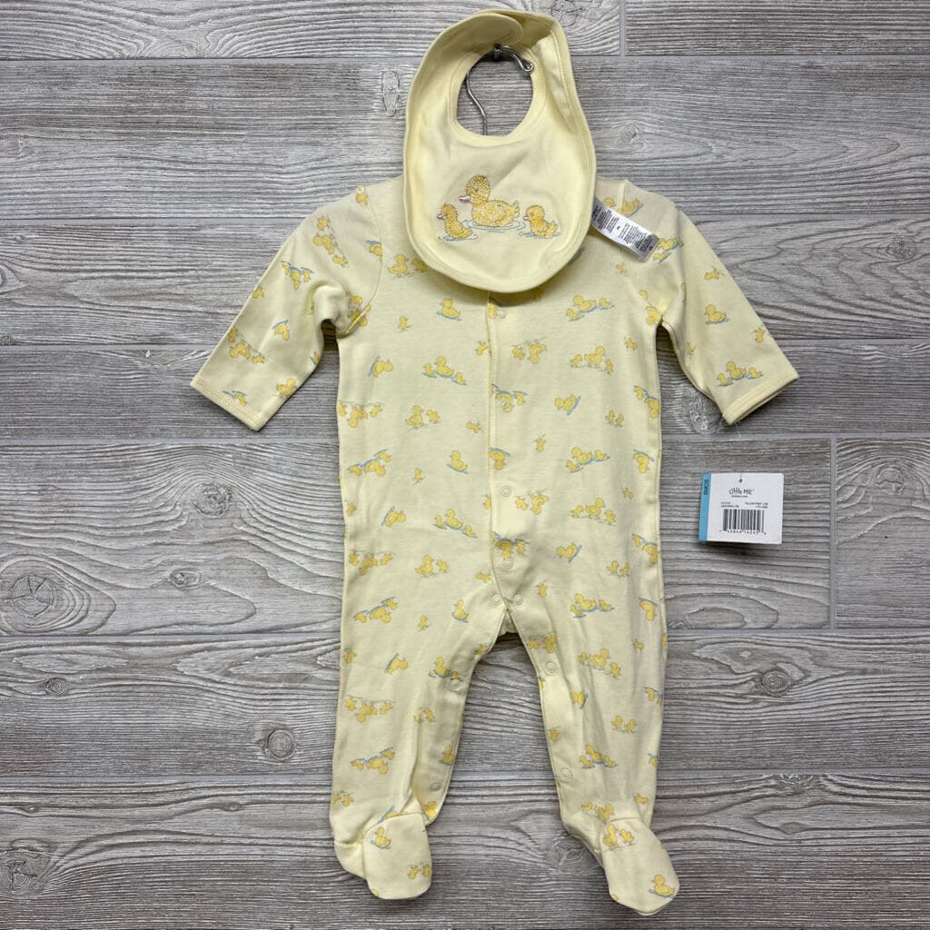 NEW Snap Sleeper & Bib Ducks 6m