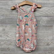 Bamboo Tank Romper Unicorns Rainbows 2t