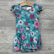 Bamboo Flutter Sleeve Twirl Dress Hello Kitty Flowers 18-24m