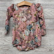 Bamboo Flutter Sleeve Romper Flowers Pumpkins 12-18m