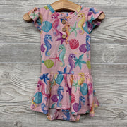 Bamboo Twirl Dress Sea Horses Shells 12-18m