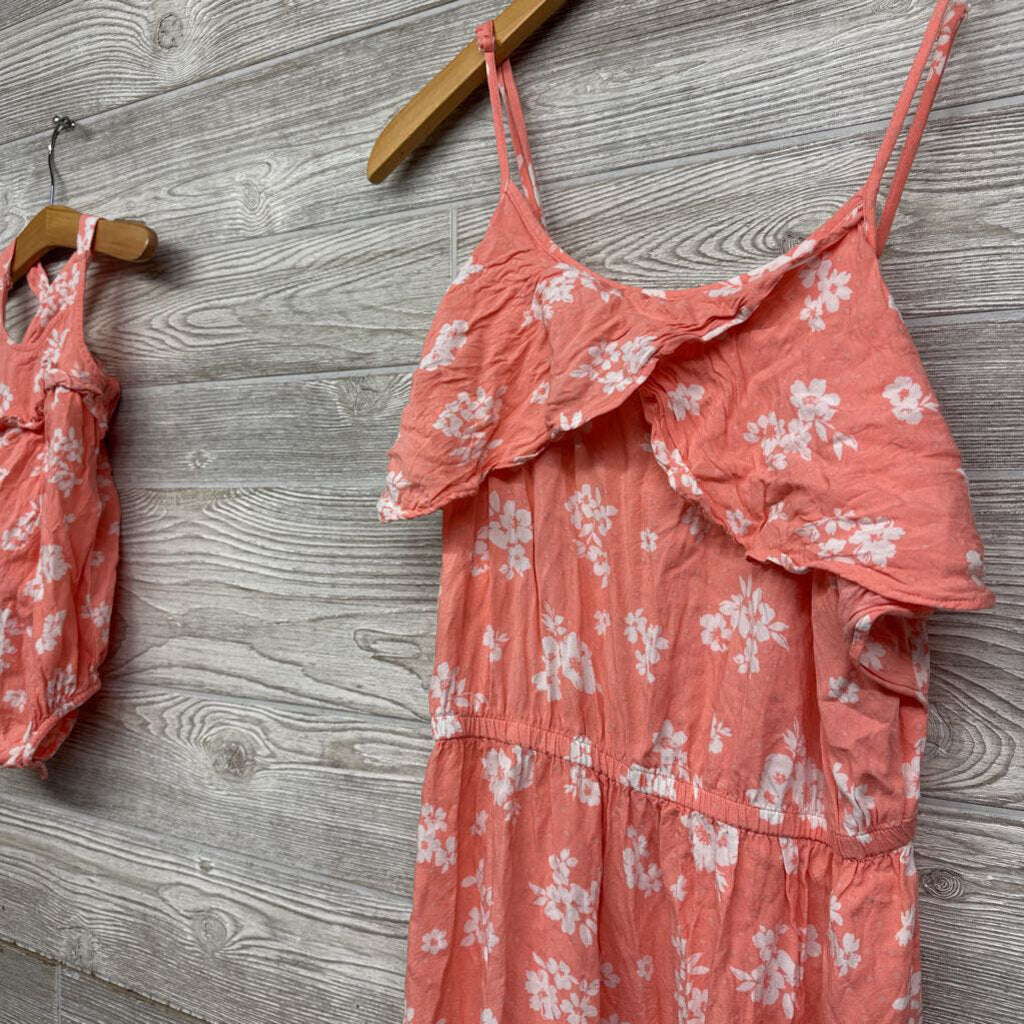 Matching Mom & Baby Maxi Dress & Romper Flowers Dots
