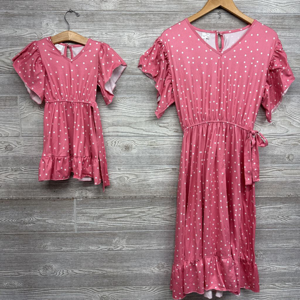 Matching Mom & Daughter Flutter Sleeve Dresses Dots