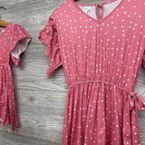 Matching Mom & Daughter Flutter Sleeve Dresses Dots