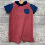 Shorty Romper W/ Hood Chest Pocket 12m
