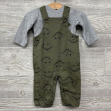 Overalls & LS Shirt Dinosaurs 6m