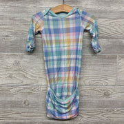 LS Bamboo Plaid Gown nb