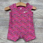 Cap Sleeve Shorty Romper Swooshes 3m