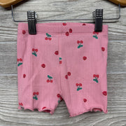 Lettuce Trim Ribbed Bike Shorts Strawberries 12M