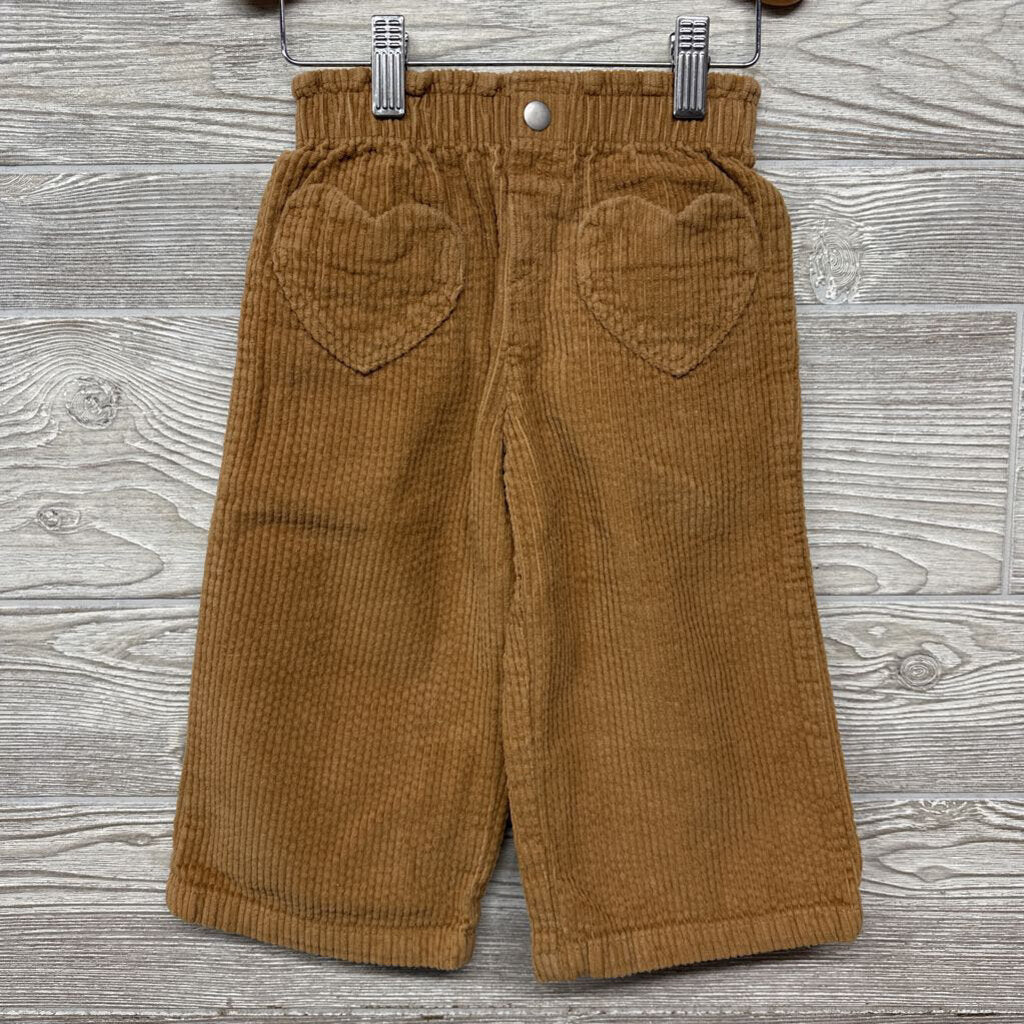 Corduroy Pull On Pants Heart Pockets 2t