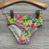 2 Pc Swimsuit Flowers Pom Trim 3t