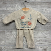Crewneck & Ribbed Pants Sun Anchor Wave Shell nb