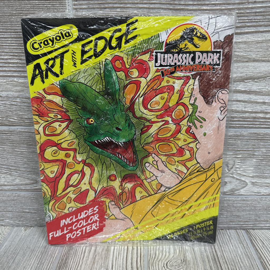 NEW Art With Edge Coloring Book Jurassic World