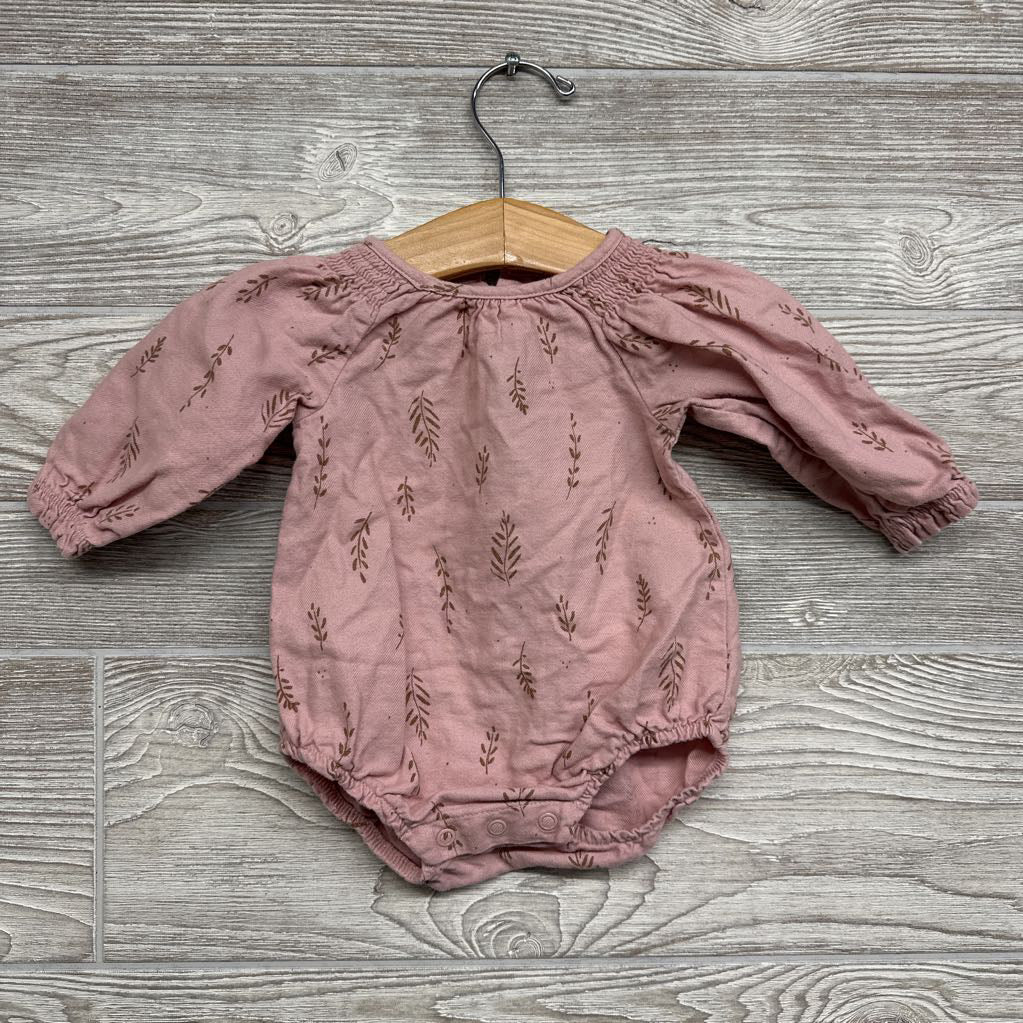 LS Romper Leaves Dots 3m