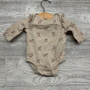 LS Bodysuit Flowers Flutter Sleeves 0-3m