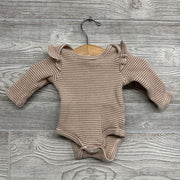 LS Waffle Knit Bodysuit Stripes 3-6m