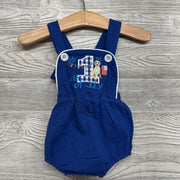 Bib Romper My 1st 4th Of July Dog Flag 0-3m