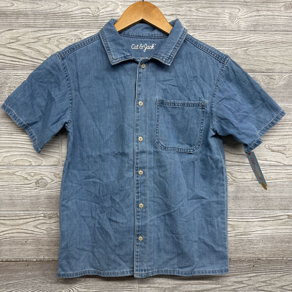 NEW Chambray SS Button Up Shirt 10