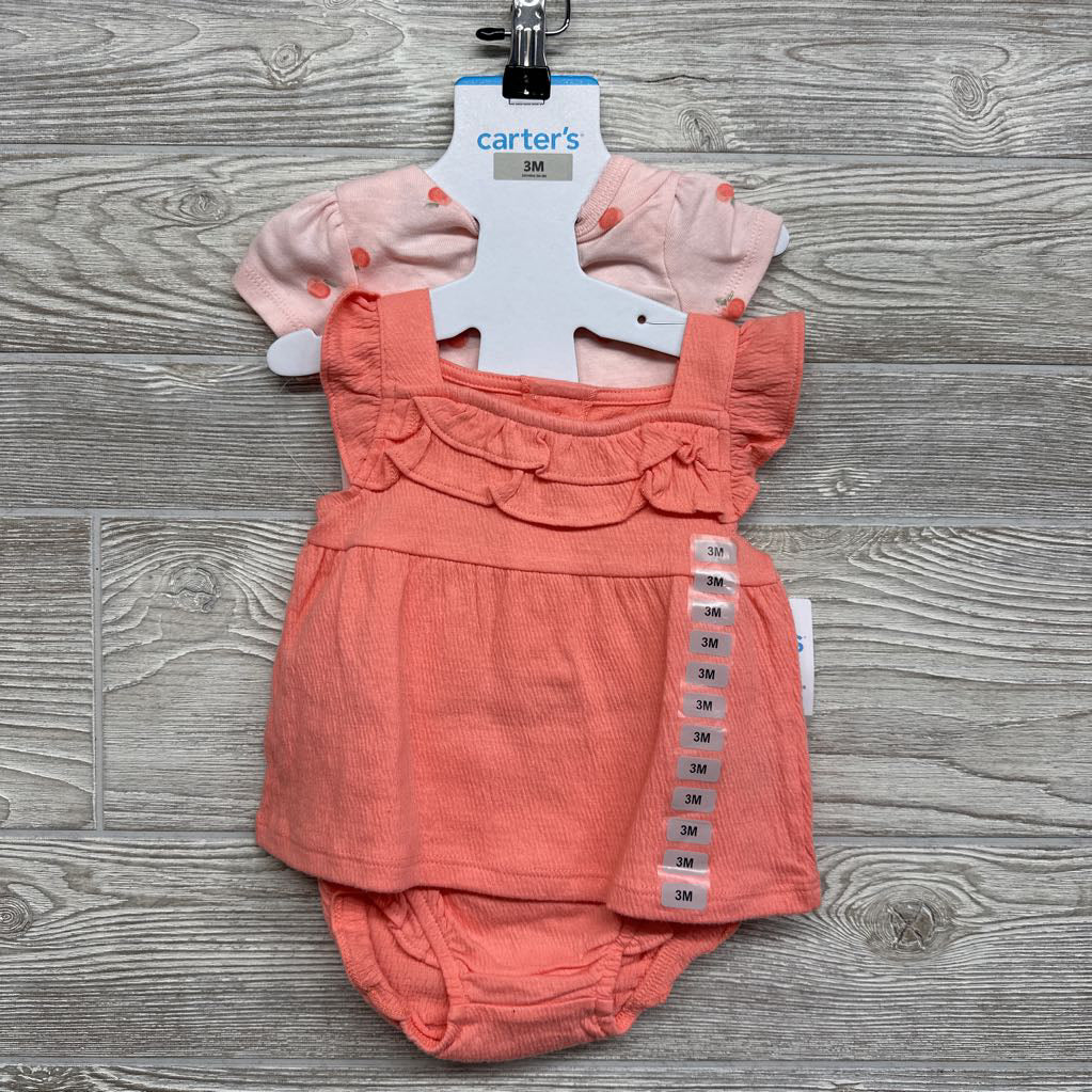 NEW 2 Pc Dress & Bodysuit Apples 3M